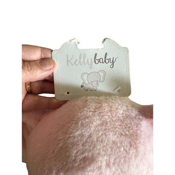 Kellybaby Plush Pink Elephant Stuffed Animal w/Rattle & Crinkly Ears - Picture 2 of 7